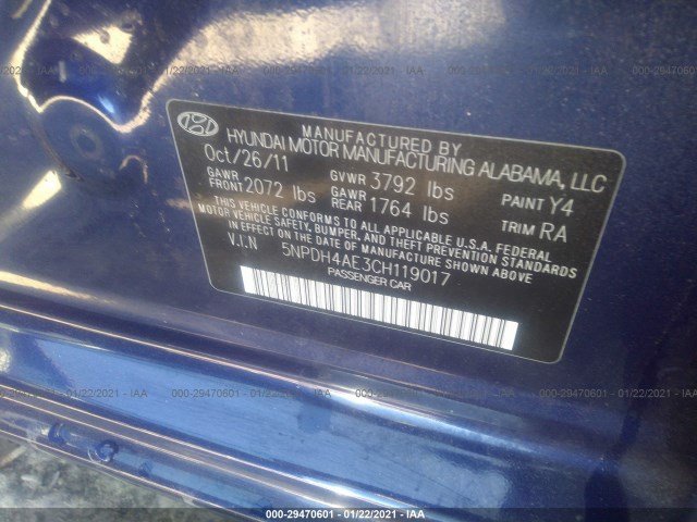 Photo 8 VIN: 5NPDH4AE3CH119017 - HYUNDAI ELANTRA 