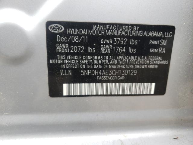 Photo 9 VIN: 5NPDH4AE3CH130129 - HYUNDAI ELANTRA GL 