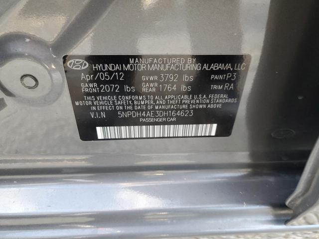 Photo 9 VIN: 5NPDH4AE3DH164623 - HYUNDAI ELANTRA GL 