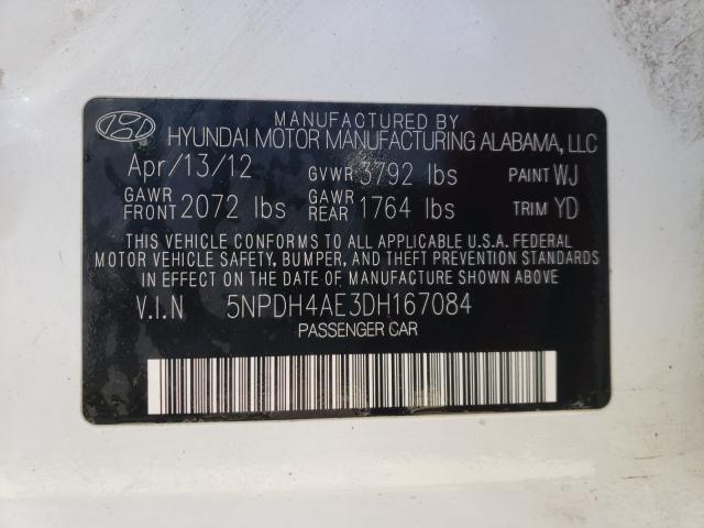 Photo 9 VIN: 5NPDH4AE3DH167084 - HYUNDAI ELANTRA GL 