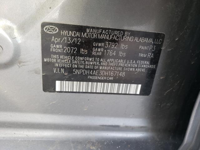 Photo 9 VIN: 5NPDH4AE3DH167148 - HYUNDAI ELANTRA GL 