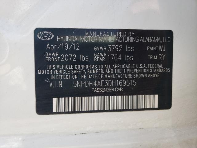 Photo 9 VIN: 5NPDH4AE3DH169515 - HYUNDAI ELANTRA GL 