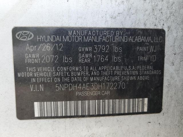 Photo 11 VIN: 5NPDH4AE3DH172270 - HYUNDAI ELANTRA 