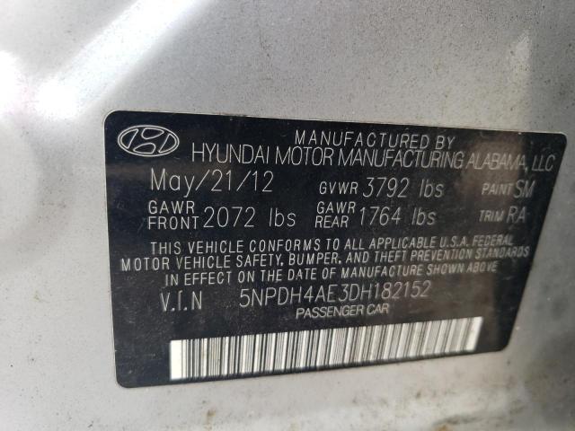 Photo 11 VIN: 5NPDH4AE3DH182152 - HYUNDAI ELANTRA GL 