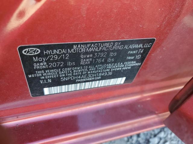 Photo 11 VIN: 5NPDH4AE3DH184936 - HYUNDAI ELANTRA 