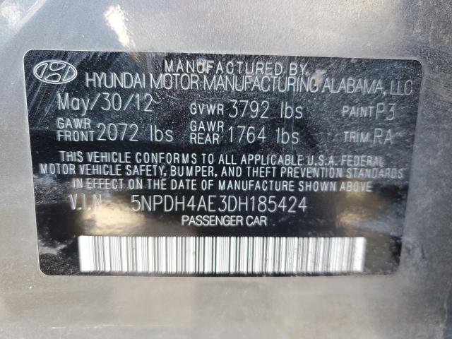 Photo 12 VIN: 5NPDH4AE3DH185424 - HYUNDAI ELANTRA GL 