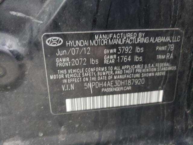 Photo 9 VIN: 5NPDH4AE3DH187920 - HYUNDAI ELANTRA GL 