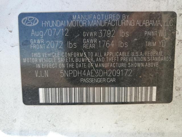 Photo 11 VIN: 5NPDH4AE3DH209172 - HYUNDAI ELANTRA GL 