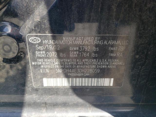 Photo 12 VIN: 5NPDH4AE3DH228059 - HYUNDAI ELANTRA 