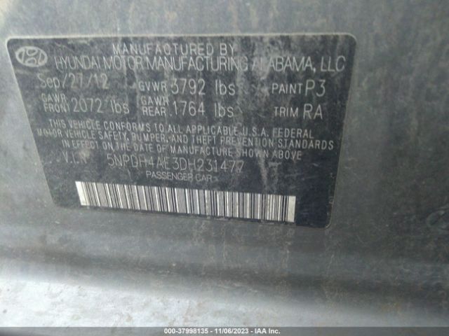 Photo 8 VIN: 5NPDH4AE3DH231477 - HYUNDAI ELANTRA 