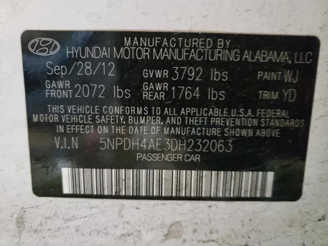 Photo 11 VIN: 5NPDH4AE3DH232063 - HYUNDAI ELANTRA GL 