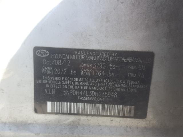 Photo 9 VIN: 5NPDH4AE3DH235948 - HYUNDAI ELANTRA GL 