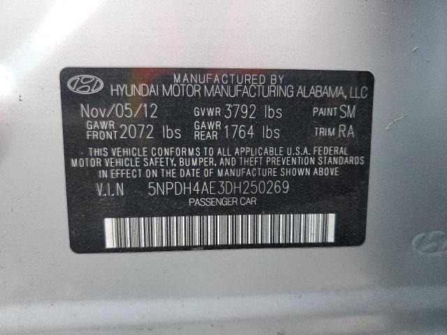 Photo 12 VIN: 5NPDH4AE3DH250269 - HYUNDAI ELANTRA GL 