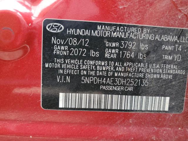 Photo 11 VIN: 5NPDH4AE3DH252135 - HYUNDAI ELANTRA 