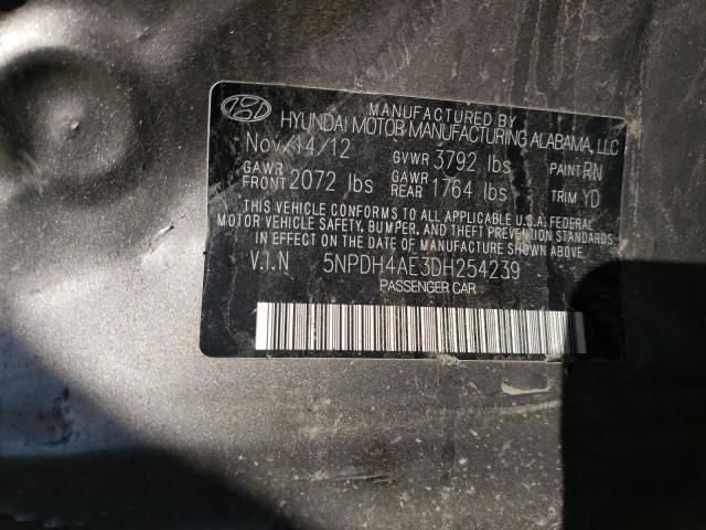 Photo 9 VIN: 5NPDH4AE3DH254239 - HYUNDAI ELANTRA GL 