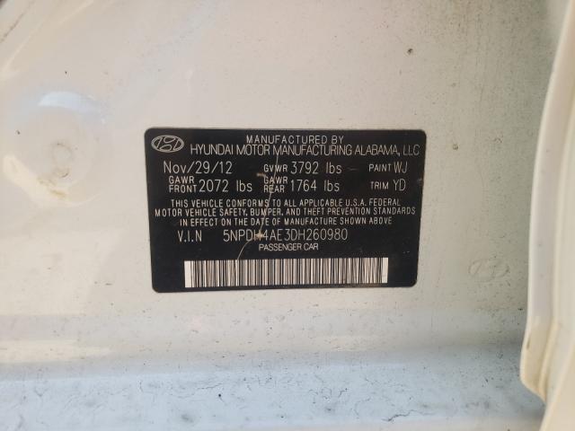 Photo 9 VIN: 5NPDH4AE3DH260980 - HYUNDAI ELANTRA GL 