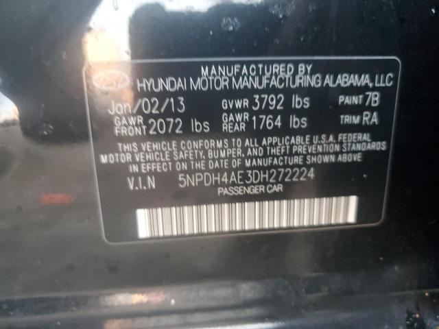 Photo 12 VIN: 5NPDH4AE3DH272224 - HYUNDAI ELANTRA GL 