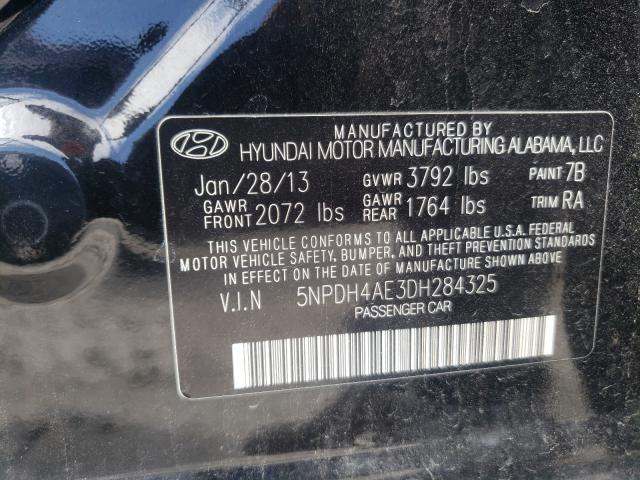 Photo 9 VIN: 5NPDH4AE3DH284325 - HYUNDAI ELANTRA GL 