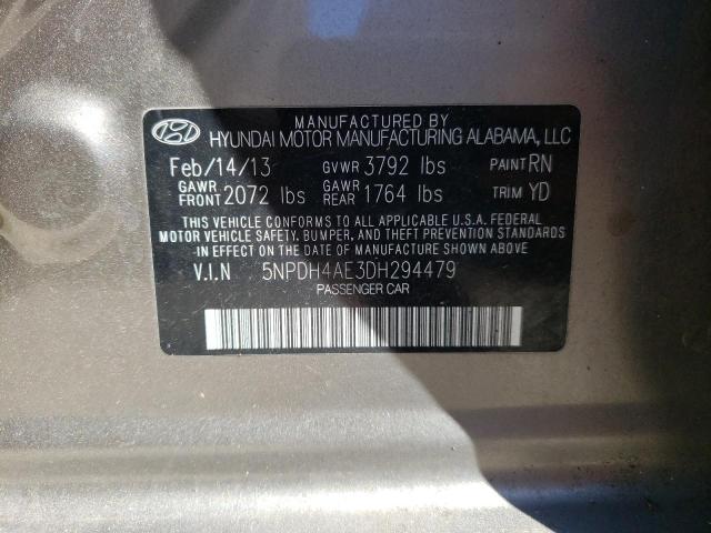 Photo 9 VIN: 5NPDH4AE3DH294479 - HYUNDAI ELANTRA GL 