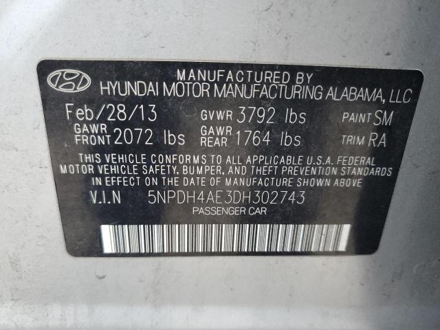 Photo 11 VIN: 5NPDH4AE3DH302743 - HYUNDAI ELANTRA GL 