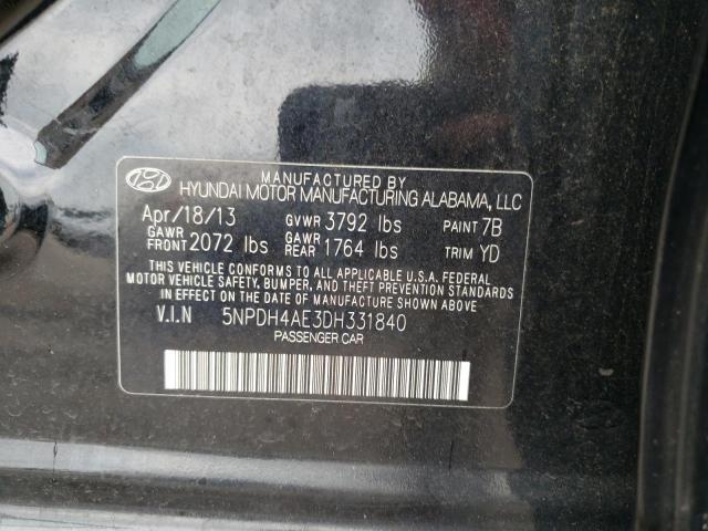 Photo 11 VIN: 5NPDH4AE3DH331840 - HYUNDAI ELANTRA 