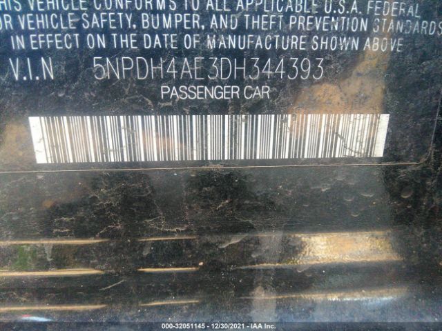 Photo 8 VIN: 5NPDH4AE3DH344393 - HYUNDAI ELANTRA 