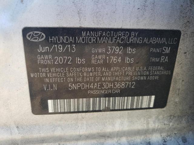 Photo 9 VIN: 5NPDH4AE3DH368712 - HYUNDAI ELANTRA GL 