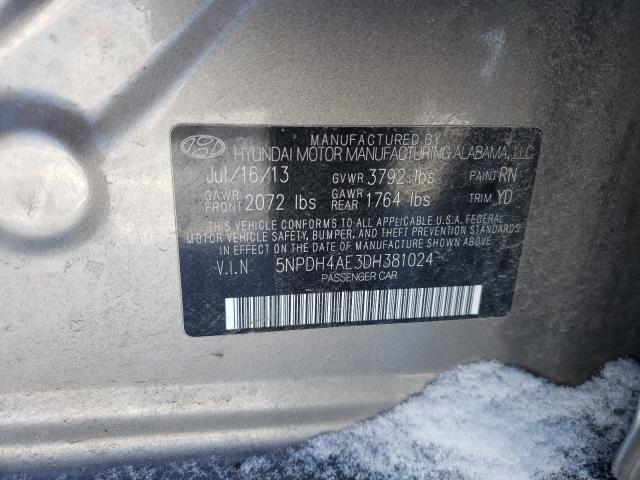 Photo 9 VIN: 5NPDH4AE3DH381024 - HYUNDAI ELANTRA GL 