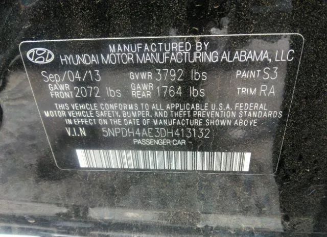 Photo 8 VIN: 5NPDH4AE3DH413132 - HYUNDAI ELANTRA 