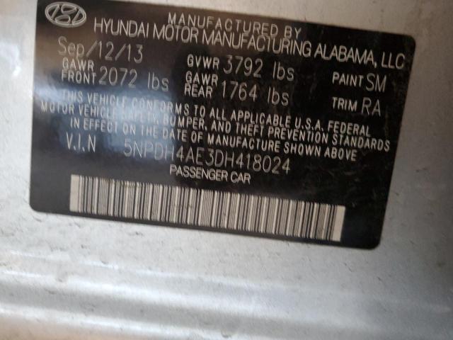 Photo 11 VIN: 5NPDH4AE3DH418024 - HYUNDAI ELANTRA 