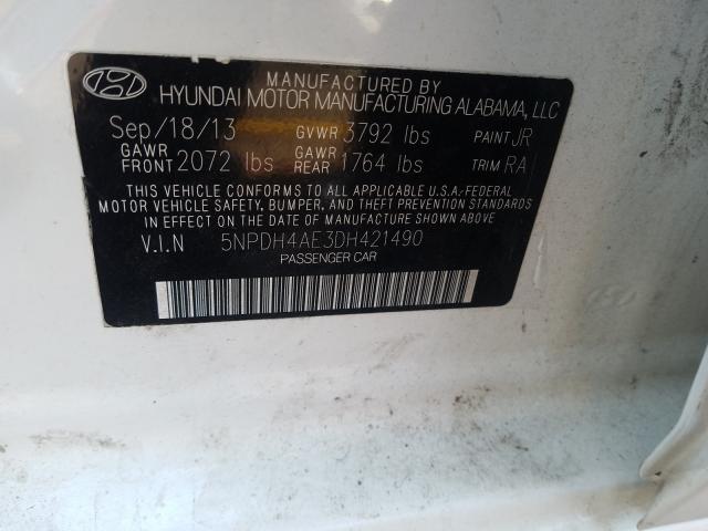 Photo 9 VIN: 5NPDH4AE3DH421490 - HYUNDAI ELANTRA GL 