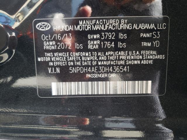 Photo 9 VIN: 5NPDH4AE3DH436541 - HYUNDAI ELANTRA GL 