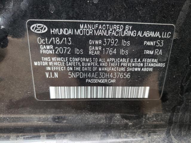 Photo 9 VIN: 5NPDH4AE3DH437656 - HYUNDAI ELANTRA GL 