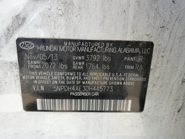 Photo 12 VIN: 5NPDH4AE3DH445773 - HYUNDAI ELANTRA 