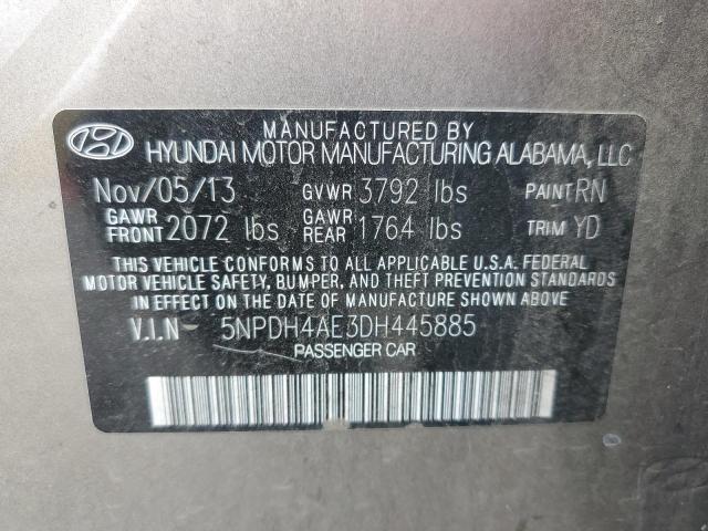 Photo 11 VIN: 5NPDH4AE3DH445885 - HYUNDAI ELANTRA GL 