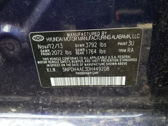 Photo 9 VIN: 5NPDH4AE3DH449208 - HYUNDAI ELANTRA GL 