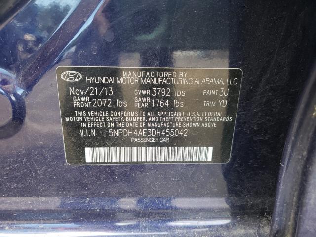 Photo 9 VIN: 5NPDH4AE3DH455042 - HYUNDAI ELANTRA GL 