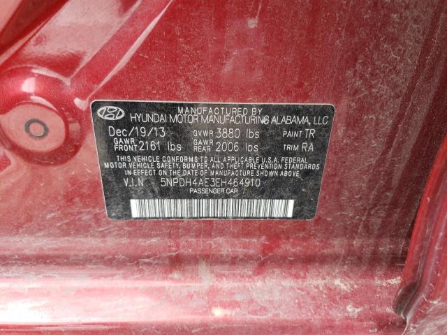 Photo 12 VIN: 5NPDH4AE3EH464910 - HYUNDAI ELANTRA SE 