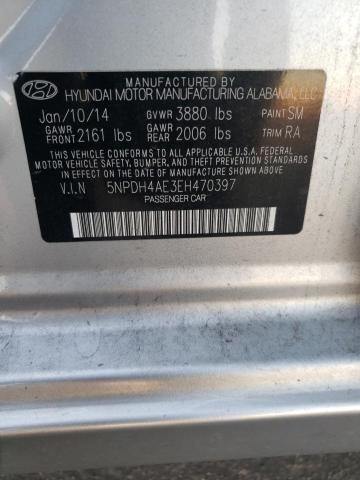 Photo 11 VIN: 5NPDH4AE3EH470397 - HYUNDAI ELANTRA SE 