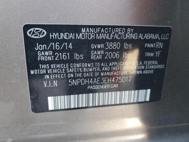 Photo 11 VIN: 5NPDH4AE3EH475017 - HYUNDAI ELANTRA SE 