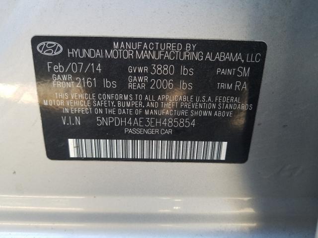 Photo 9 VIN: 5NPDH4AE3EH485854 - HYUNDAI ELANTRA SE 