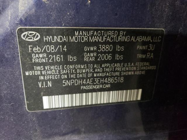 Photo 11 VIN: 5NPDH4AE3EH486518 - HYUNDAI ELANTRA SE 