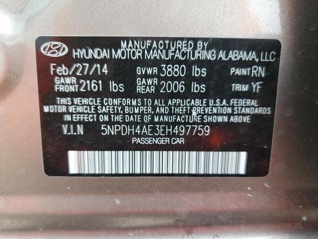 Photo 11 VIN: 5NPDH4AE3EH497759 - HYUNDAI ELANTRA SE 