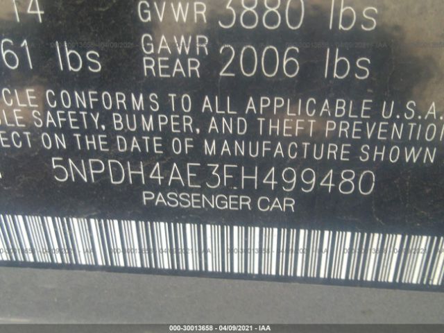 Photo 8 VIN: 5NPDH4AE3EH499480 - HYUNDAI ELANTRA 