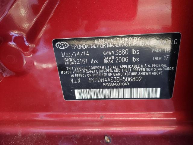 Photo 9 VIN: 5NPDH4AE3EH506802 - HYUNDAI ELANTRA SE 