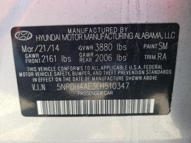 Photo 9 VIN: 5NPDH4AE3EH510347 - HYUNDAI ELANTRA SE 