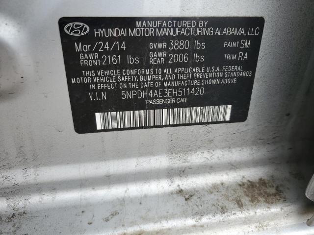 Photo 11 VIN: 5NPDH4AE3EH511420 - HYUNDAI ELANTRA 