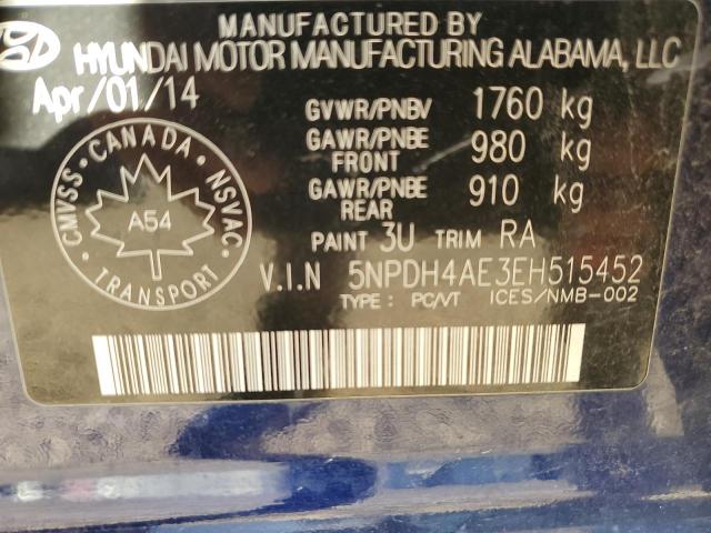 Photo 11 VIN: 5NPDH4AE3EH515452 - HYUNDAI ELANTRA SE 