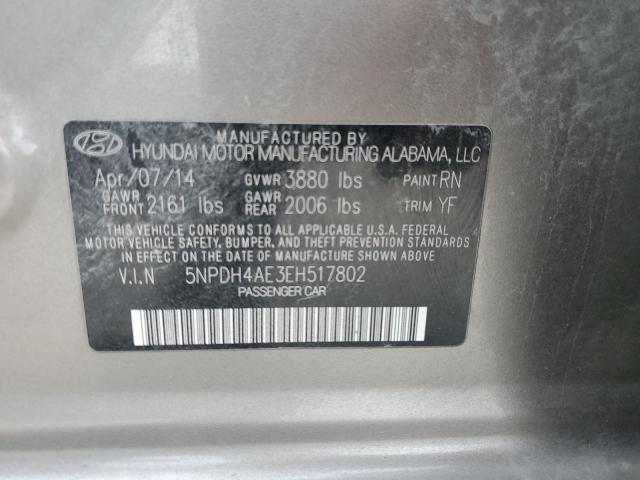 Photo 11 VIN: 5NPDH4AE3EH517802 - HYUNDAI ELANTRA SE 