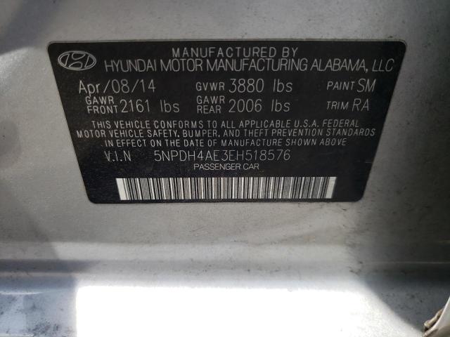 Photo 9 VIN: 5NPDH4AE3EH518576 - HYUNDAI ELANTRA SE 